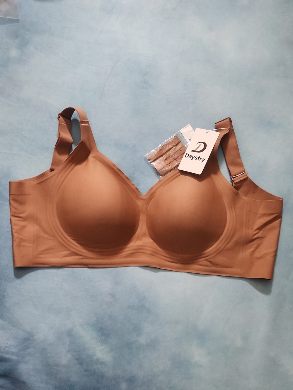 Daystry Smooth Wireless T-Shirt Bra in a nude/tan color 3X